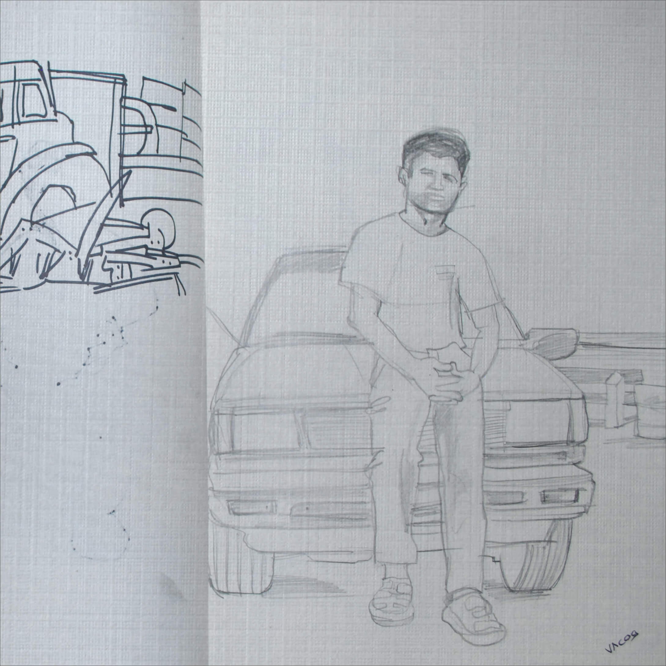 Drawing 04 — Graphite Contour Study