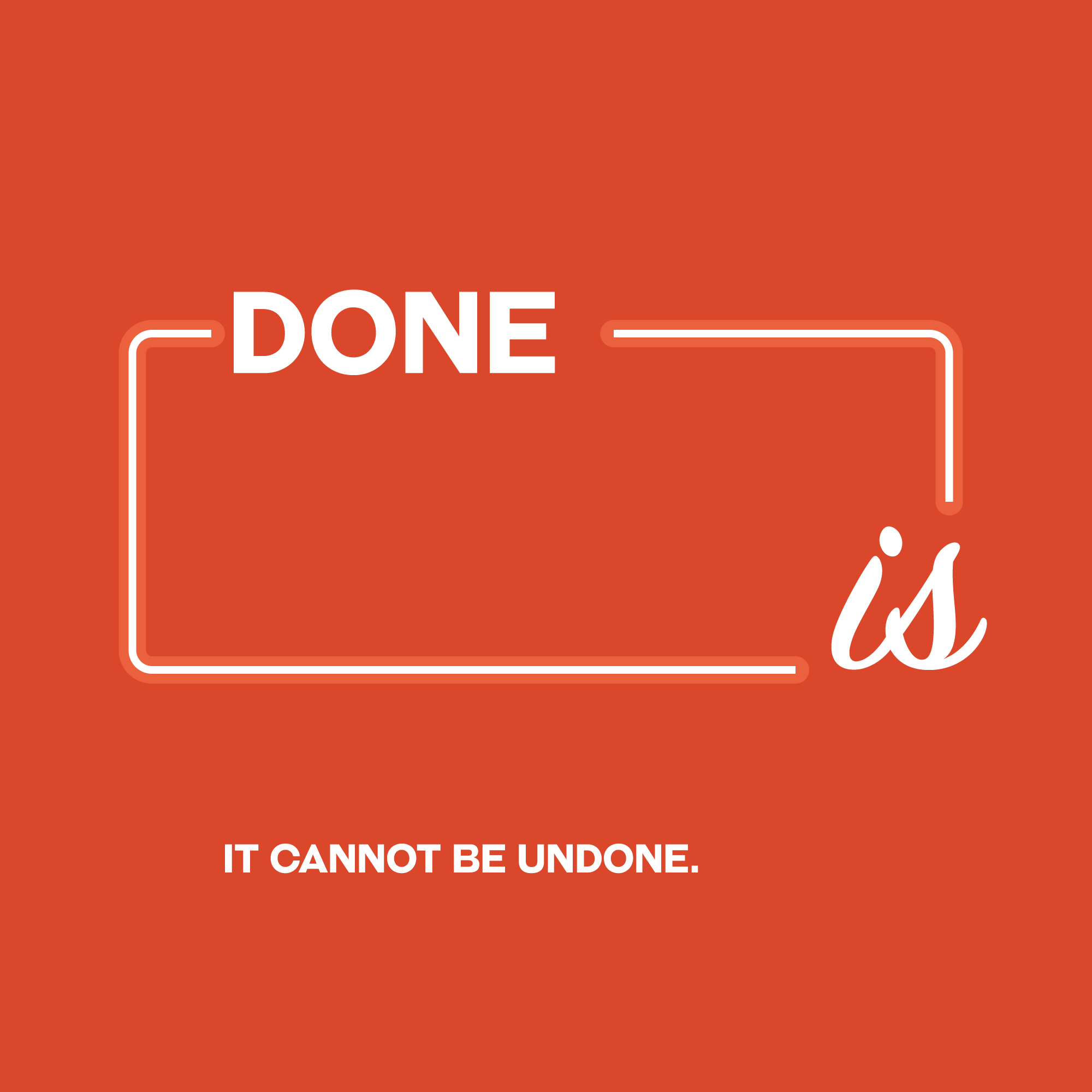 Done Is Done — Minimalist Brand Mark
