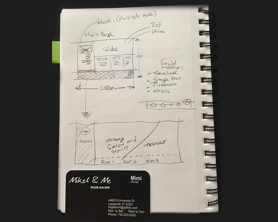 Mikel & Me — Wireframe Ideation & Mobile Navigation Studies